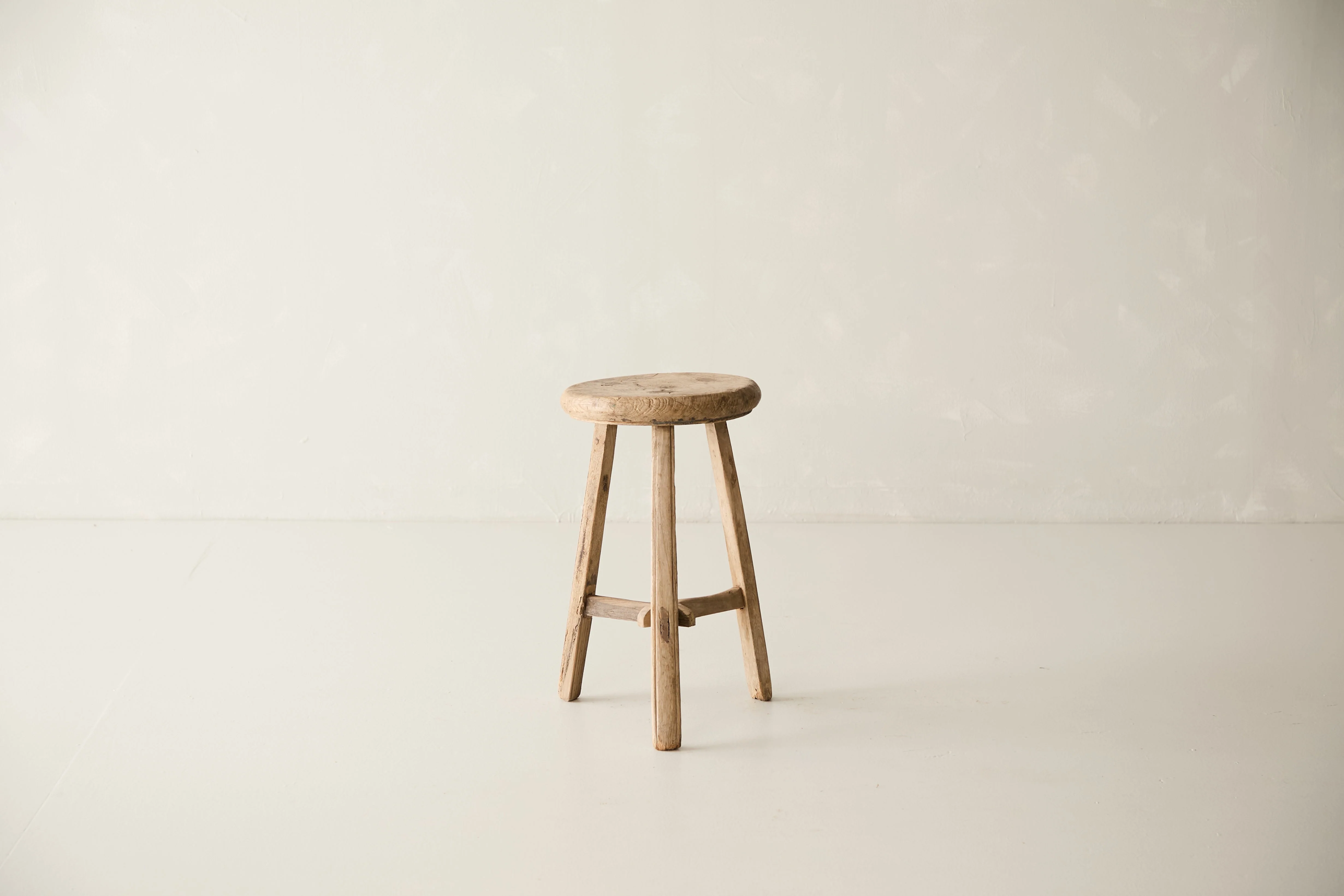 Vintage Solid Elm Cobbler Stool - Circa 1955 No. J23