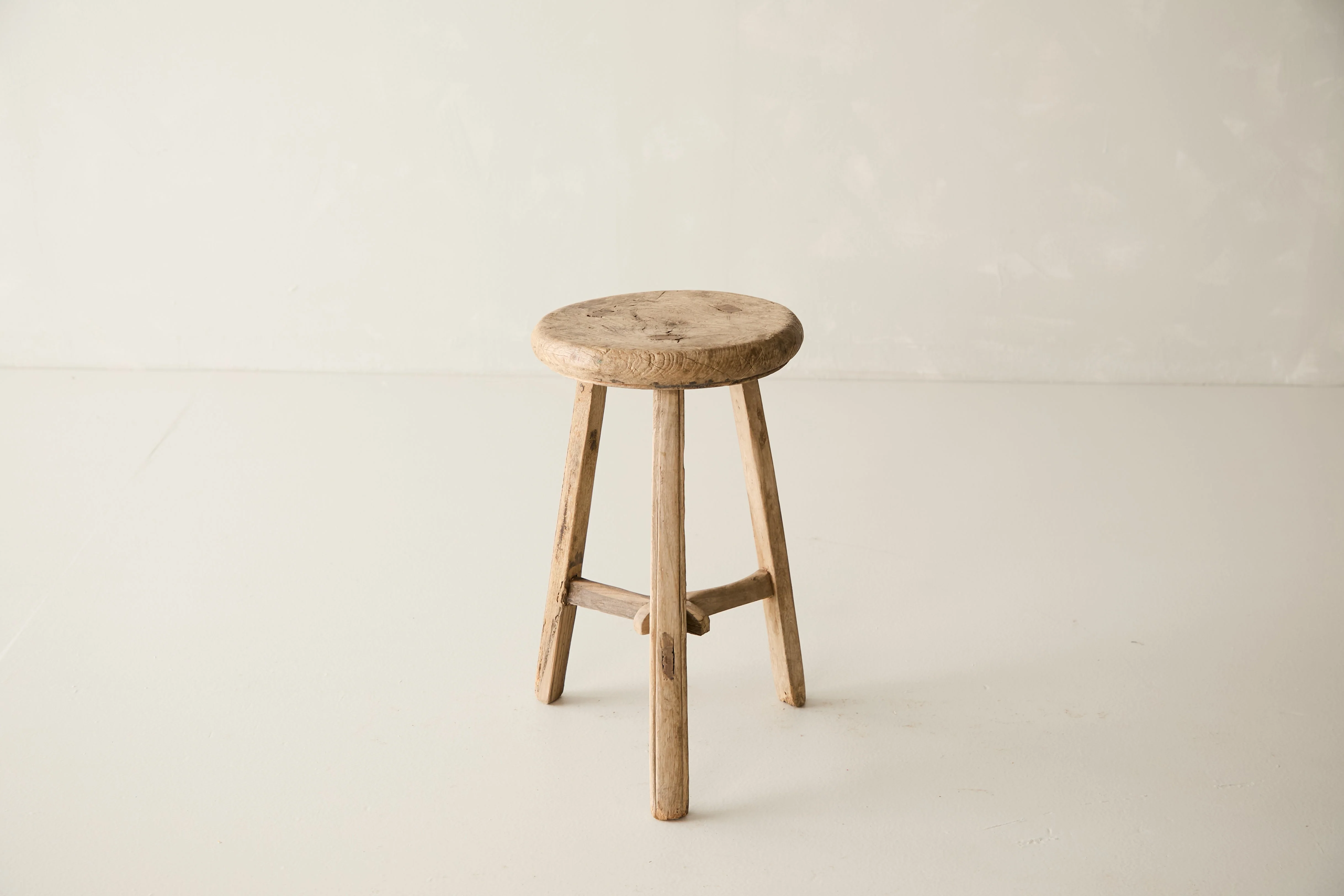 Vintage Solid Elm Cobbler Stool - Circa 1955 No. J23 - Image 3