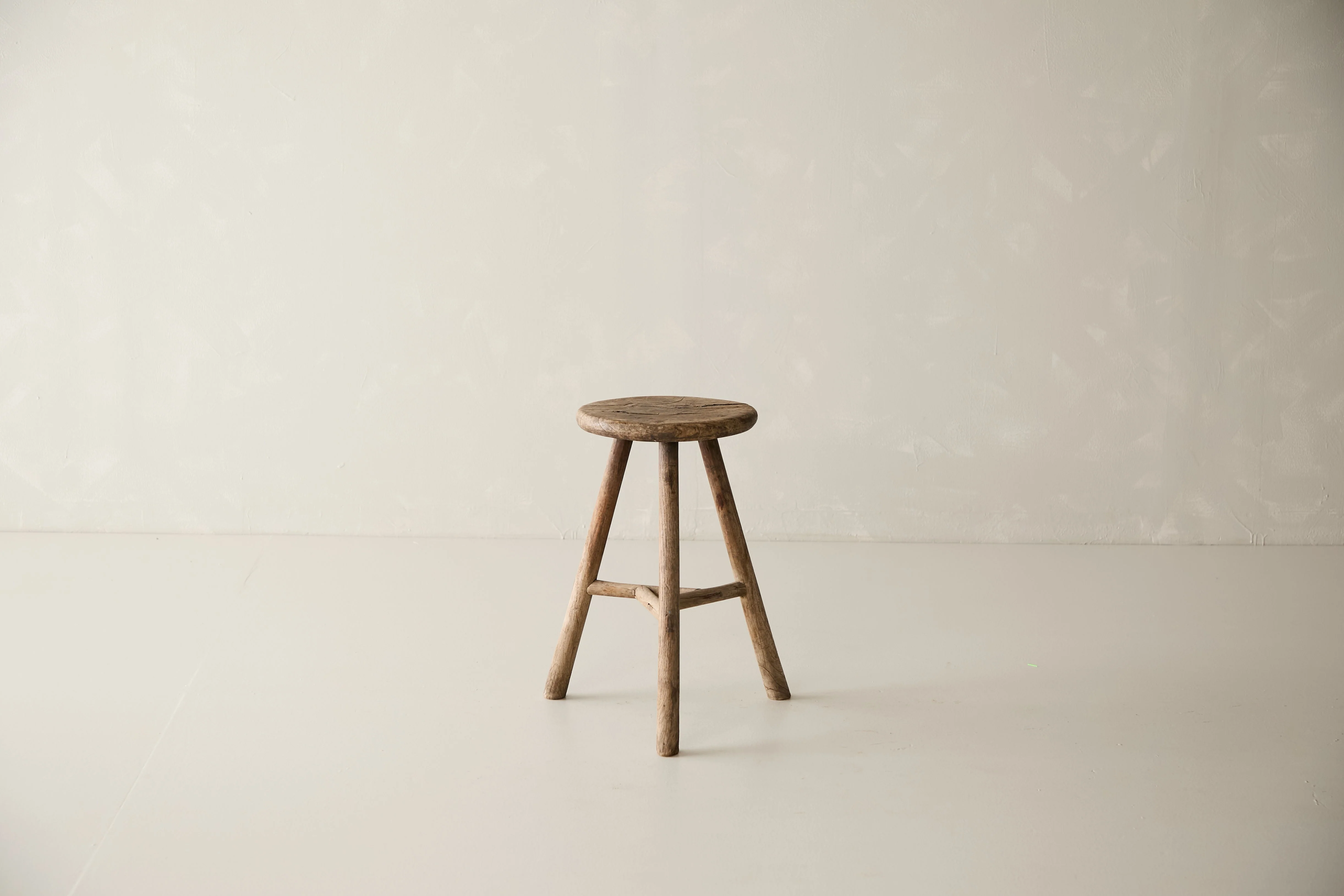 Vintage Solid Elm Cobbler Stool - Circa 1955 No. JJ4